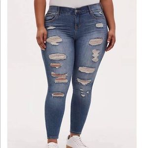 Torrid Skinny Distressed Jeans